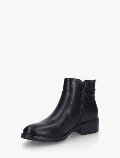 Bottines élastiquées à double sangles - Noir - 3