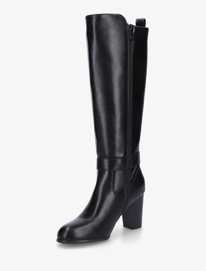 Bottes élastiquées à talon haut - Noir - 3