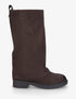 Bottes à revers basiques en suédine - Marron - 1