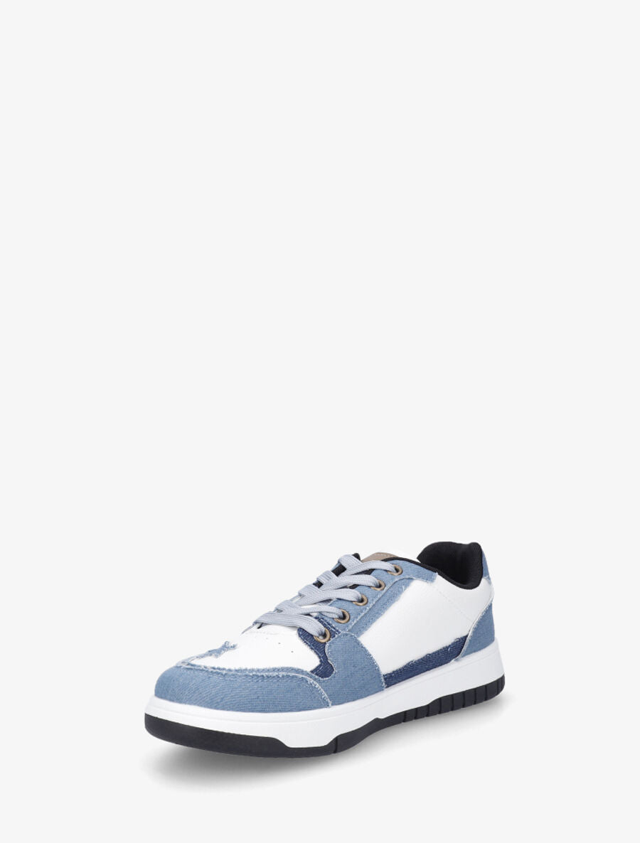 Sneakers à motifs étoiles et jean - Bleu - 3