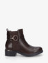 Bottines élastiquées à boucle ronde - Marron - 1