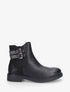 Bottines bimatière à boucles - Noir - 1