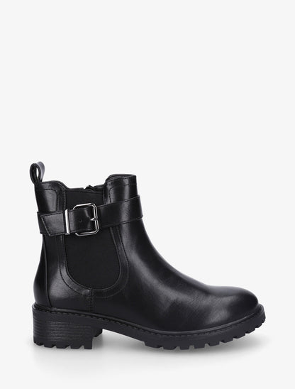 Bottines à boucle et semelle crantée - Noir - 1