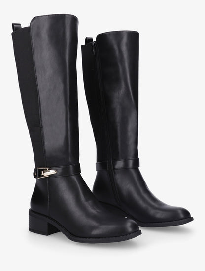Bottes élastiquées à empiècement métallique - Noir - 4