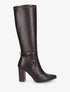 Bottes en simili à bout pointu - Marron - 1