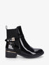 Bottines vernies sanglés à cheville élastiquée - Noir - 1