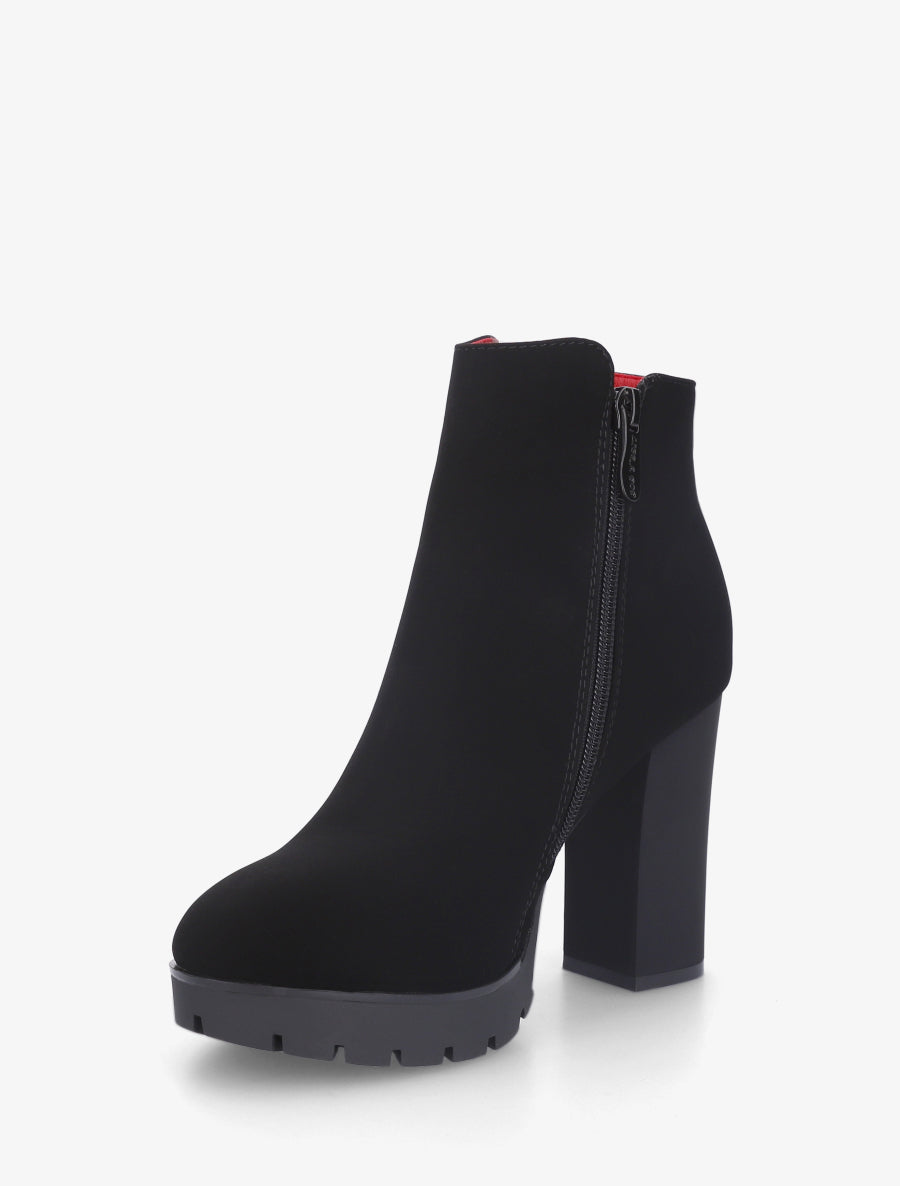Bottines à talon et zip - Noir - 3