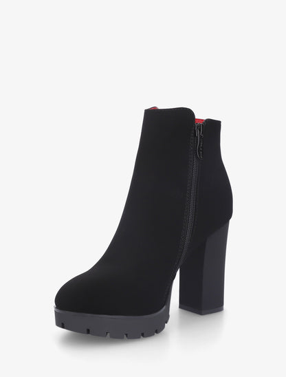 Bottines à talon et zip - Noir - 3