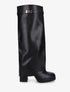 Bottes à revers et boucle décorative - Noir - 1