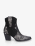 Bottines irisées style santiag - Noir - 1