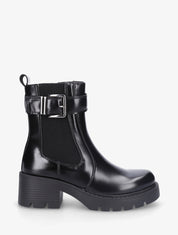 Bottines montantes à sangle - Noir - 1