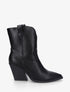 Bottines à talon bottier en simili - Noir - 1