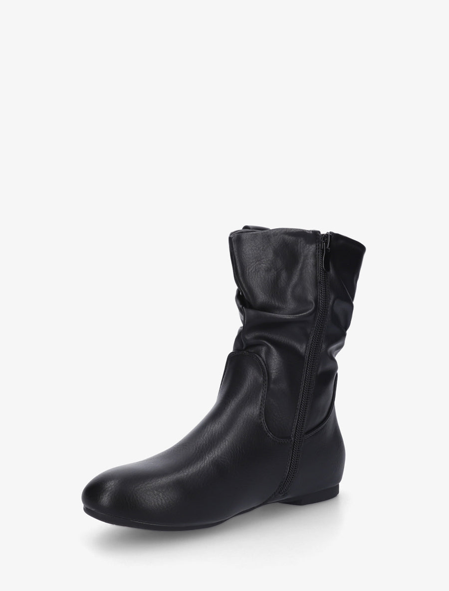Bottines montantes effet froncé - Noir - 3