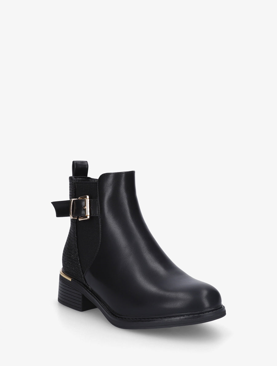 Bottines élastiquées à contrefort pailleté - Noir - 2