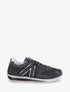 Sneakers en tissu à lacets floqués - Noir - 1