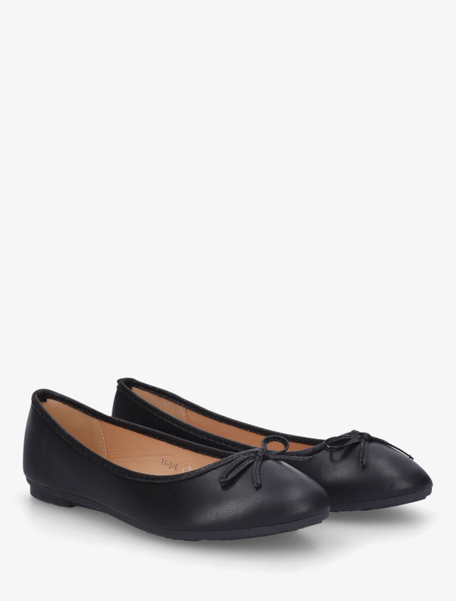 Ballerines en simili noeud irisé - Noir - 4
