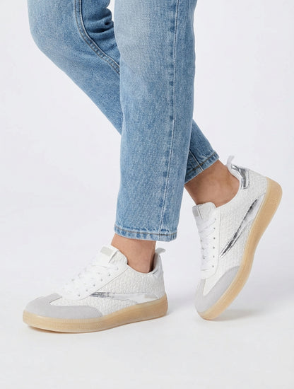 Zapatillas de imitación efecto trenzado - Blanco
