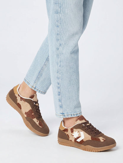 Zapatillas con inserción de estrella - Marrón