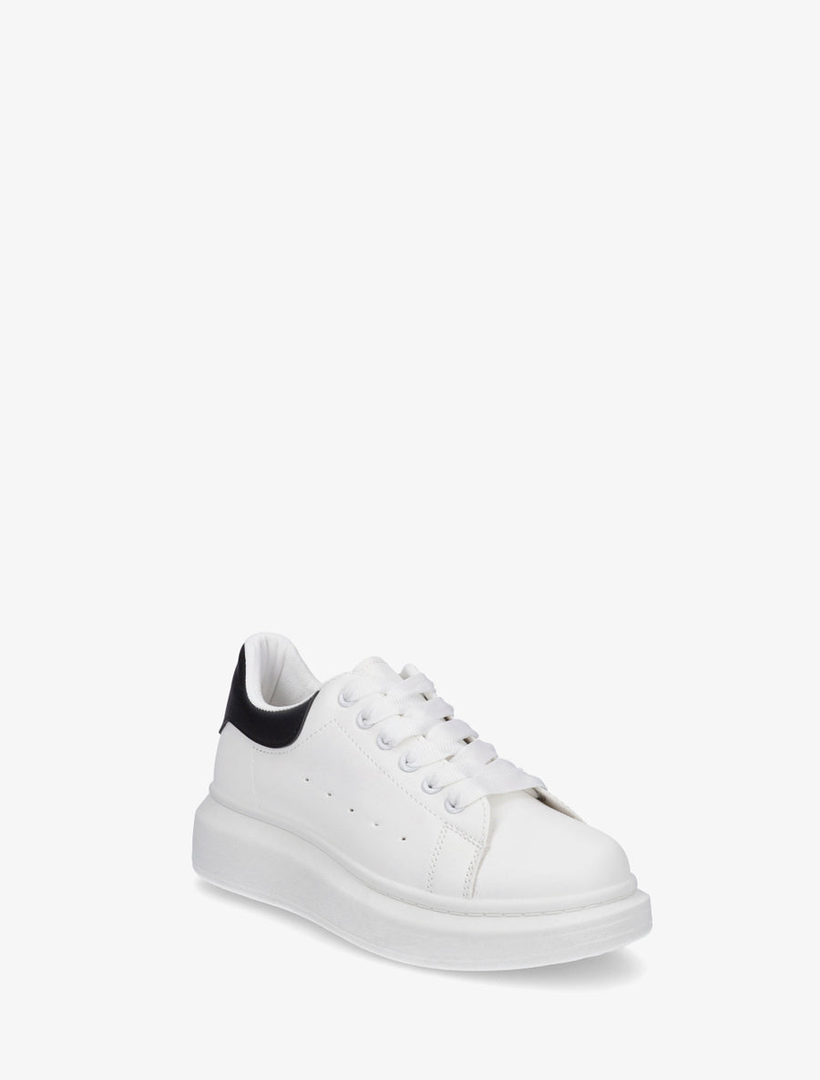 Baskets à contrefort contrastant - Blanc/noir - 2