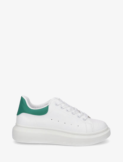 Baskets à contrefort contrastant - Blanc/vert - 1