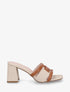 Mules en simili à bride fantaisie - Camel - 1