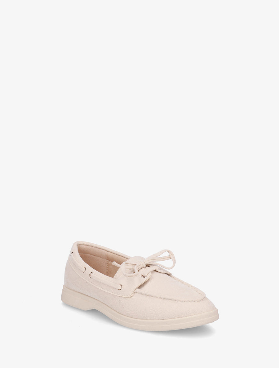 Mocassins en suédine à lacets - Beige - 2