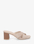 Mules croisées en suédine - Beige - 1