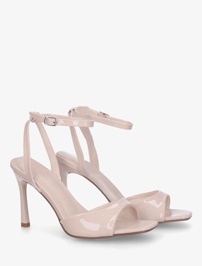 Sandales vernies à talon aiguille - Beige - 4