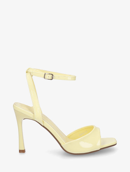 Sandales vernies à talon aiguille - Jaune - 1