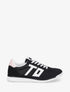 Sneakers bimatière floquées - Noir - 1