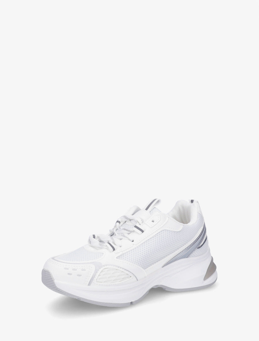 Baskets en tissu et simili - Blanc - 3