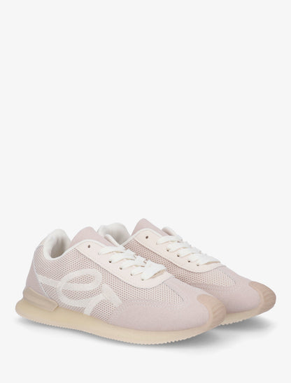 Baskets bimatière à broderie fantaisie - Beige - 4