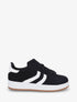 Baskets effet nubuck à bandes dentelées - Noir - 1