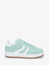 Baskets effet nubuck à bandes dentelées - Vert d&