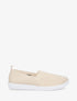 Slip-on en maille ajourée rayée - Beige - 1