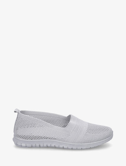 Slip-on en maille - Gris clair - 1