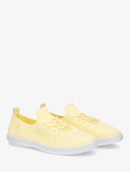 Tennis en tissu ajouré - Jaune - 4
