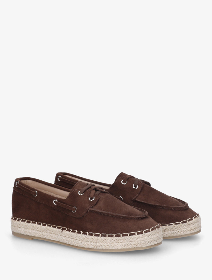 Espadrilles en suédine - Marron - 4