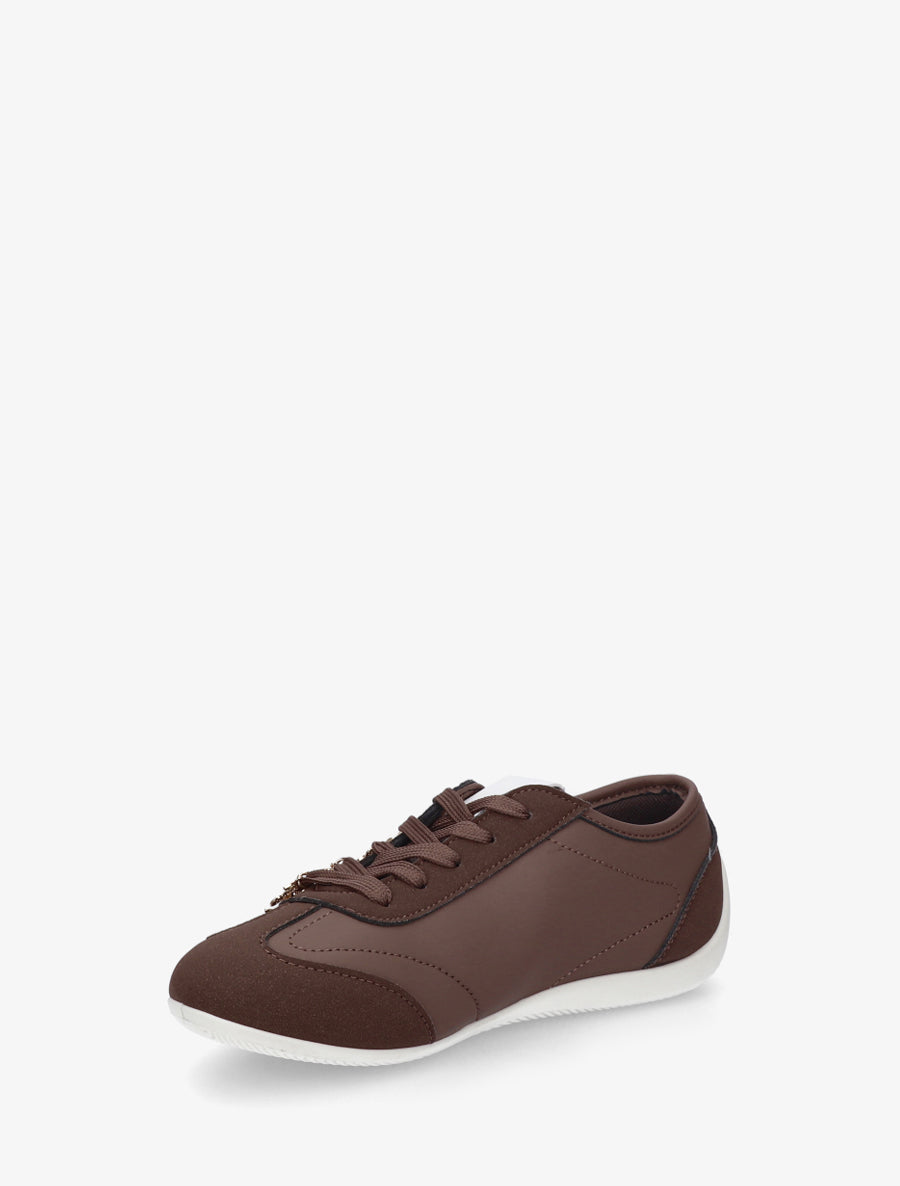 Sneakers à empiècement bijoux dépareillés - Marron - 3