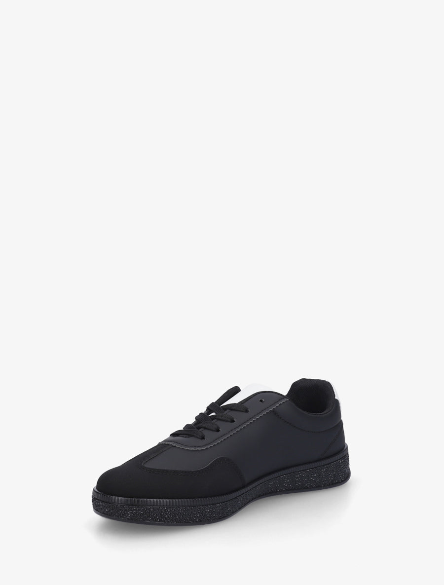 Baskets en simili à bandes contrastantes - Noir - 3