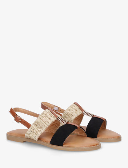 Nu-pieds à bijou métallique - Noir - 4
