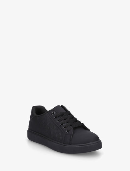 Zapatillas planas con estampado gráfico - Negro