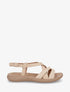 Nu-pieds à brides croisées en simili - Beige - 1