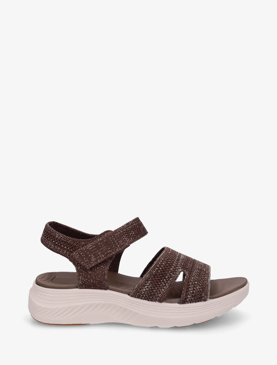 Sandales irisées à scratch - Marron - 1