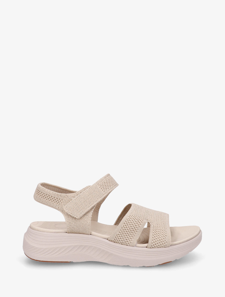 Sandales irisées à scratch - Beige - 1