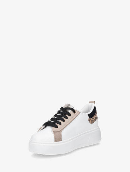 Sneakers en simili à motif étoile pailletée - Noir - 3