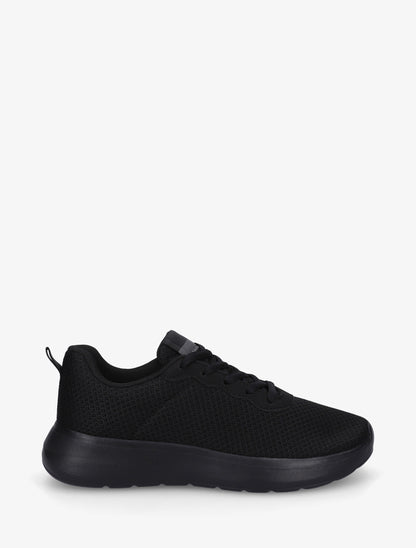 Sneakers unies en mesh - Noir - 1