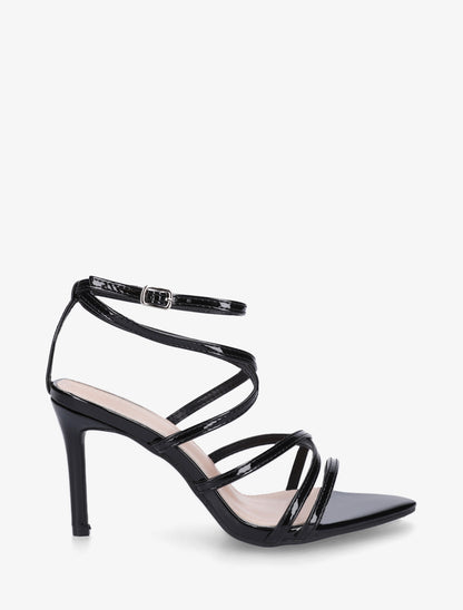 Sandales multibrides à talon aiguille - Noir - 1