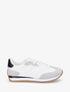 Sneakers à empiècement nubuck - Blanc - 1