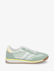 Zapatillas clásicas con franjas dentadas - Verde almendra
